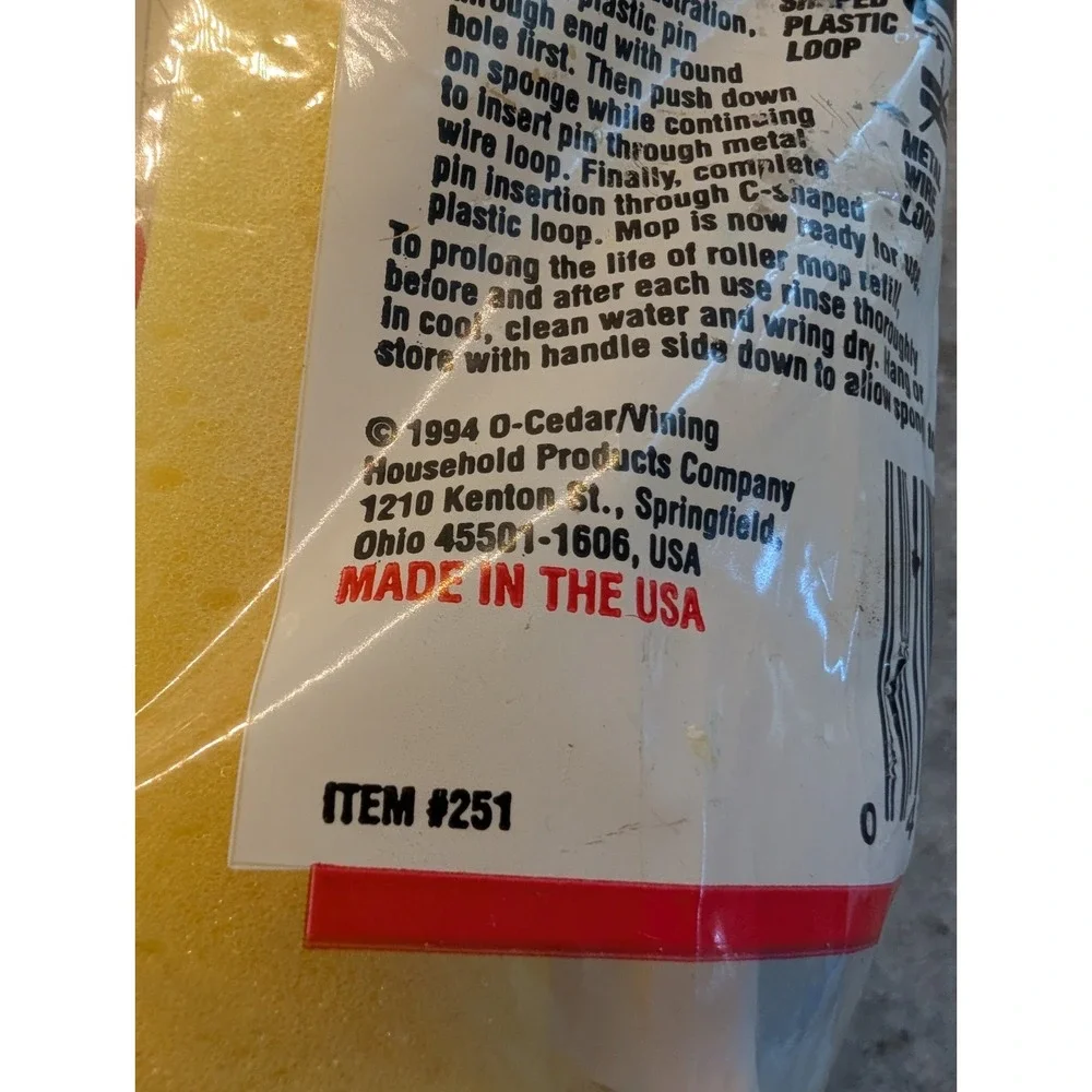1994 O-Cedar‎ Easymatic Roller Mop Refill Number #251